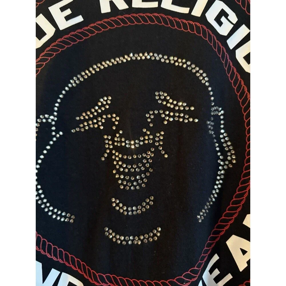 True Religion Buddha Logo Crew Neck Tee Black M408U24JV7